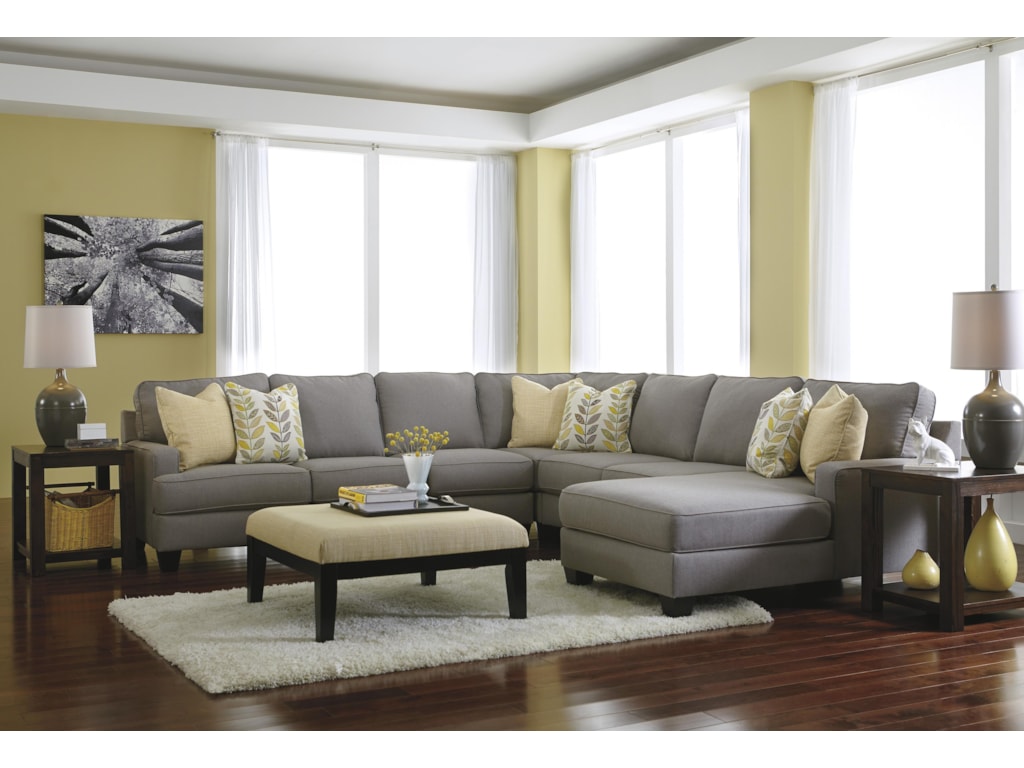 Signature Design By Ashley Chamberly Alloy Modern 5 Piece Signature Design By Ashley Chamberly Alloy5 Piece Sectional Sofa With Right Chaise
