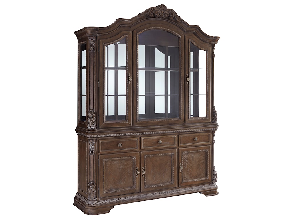Signature Design By Ashley Charmond Traditional China Cabinet With