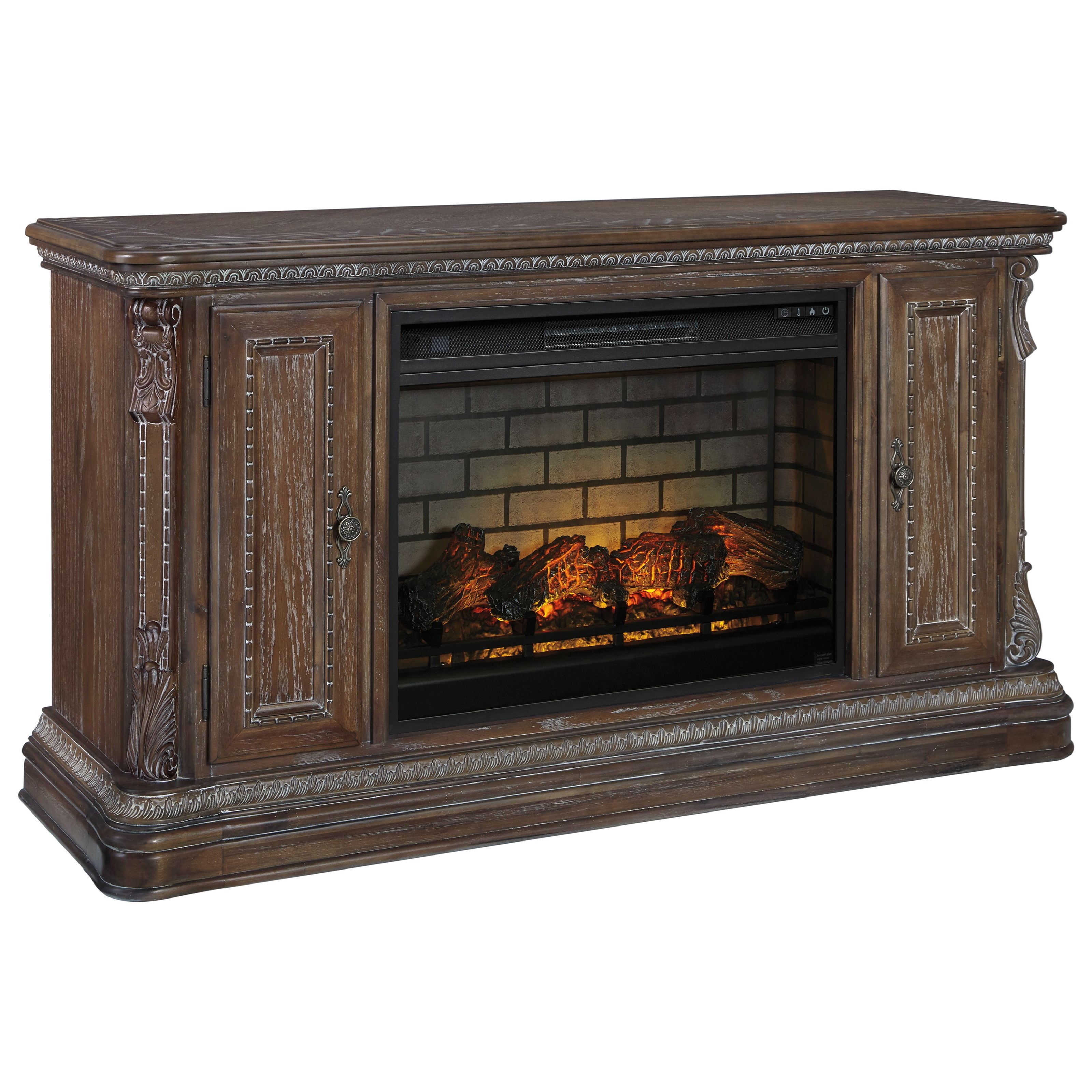 Ashley Signature Design Charmond Traditional 2 Door Tv Stand With