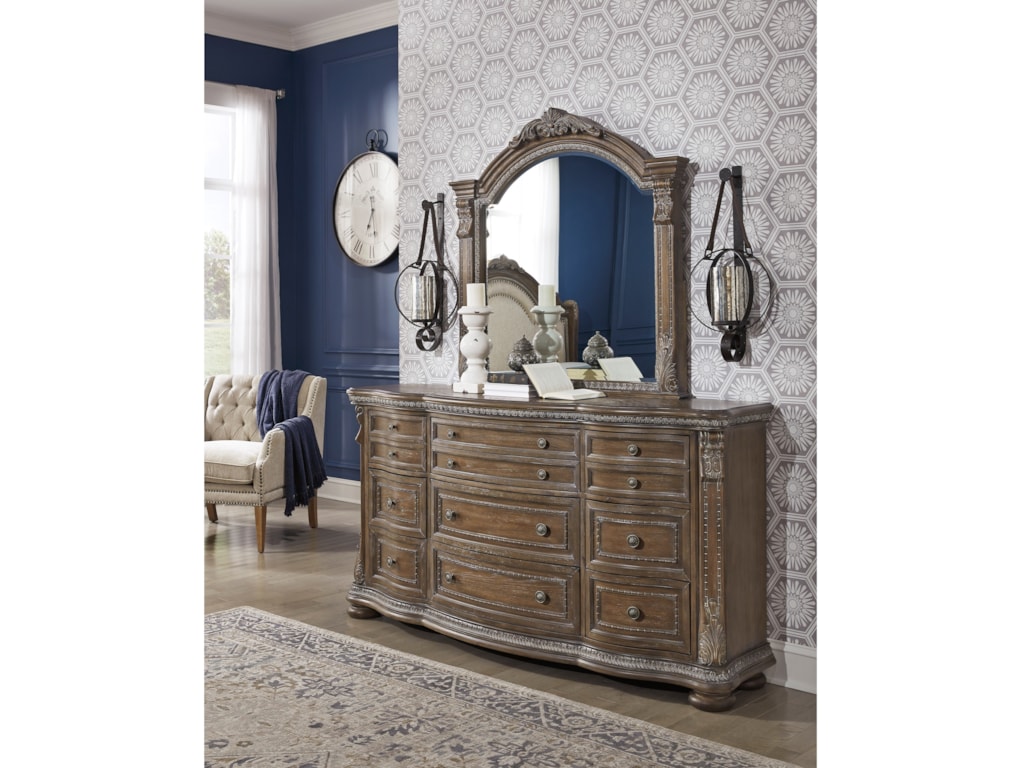 Signature Design By Ashley Charmond Traditional Nine Drawer