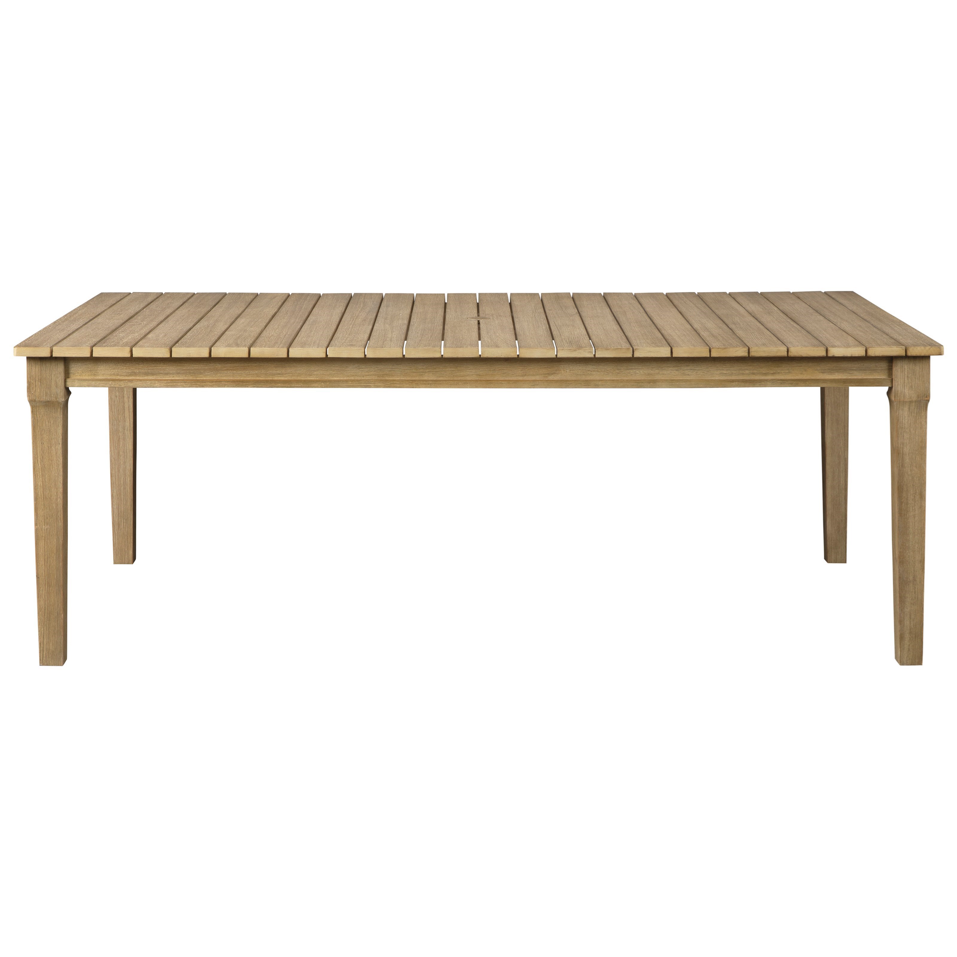 Signature Design By Ashley Clare View Rectangular Dining Table With Umbrella Option Royal Furniture Outdoor Dining Table