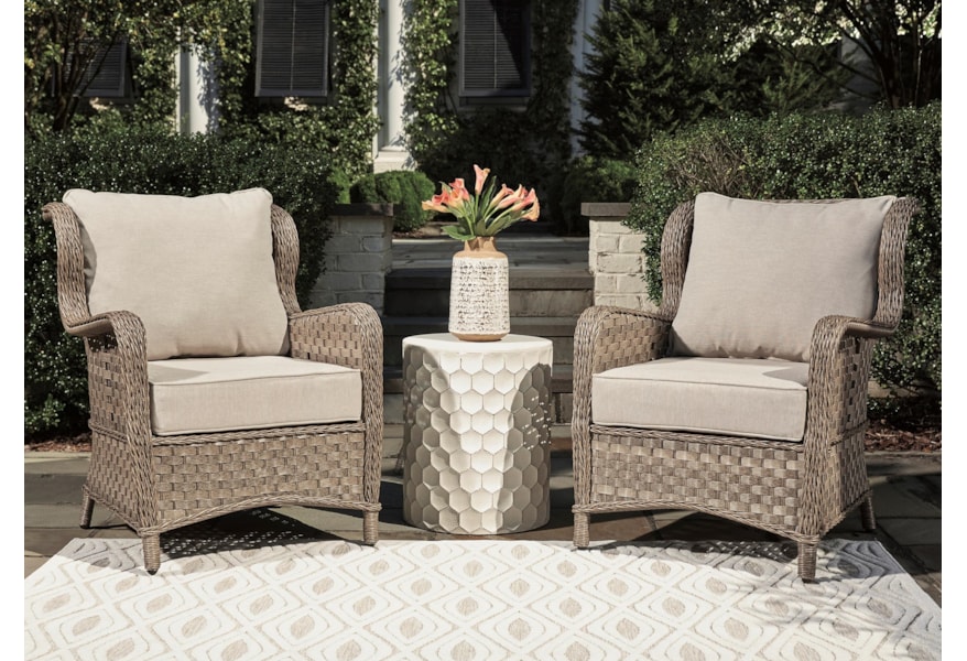 Benchcraft Clear Ridge Set Of 2 Lounge Chairs W Cushion Virginia Furniture Market Outdoor Upholstered Chairs