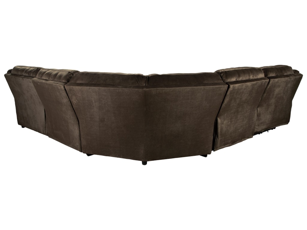 Trendz CullenReclining Sectional with Pressback Chaise