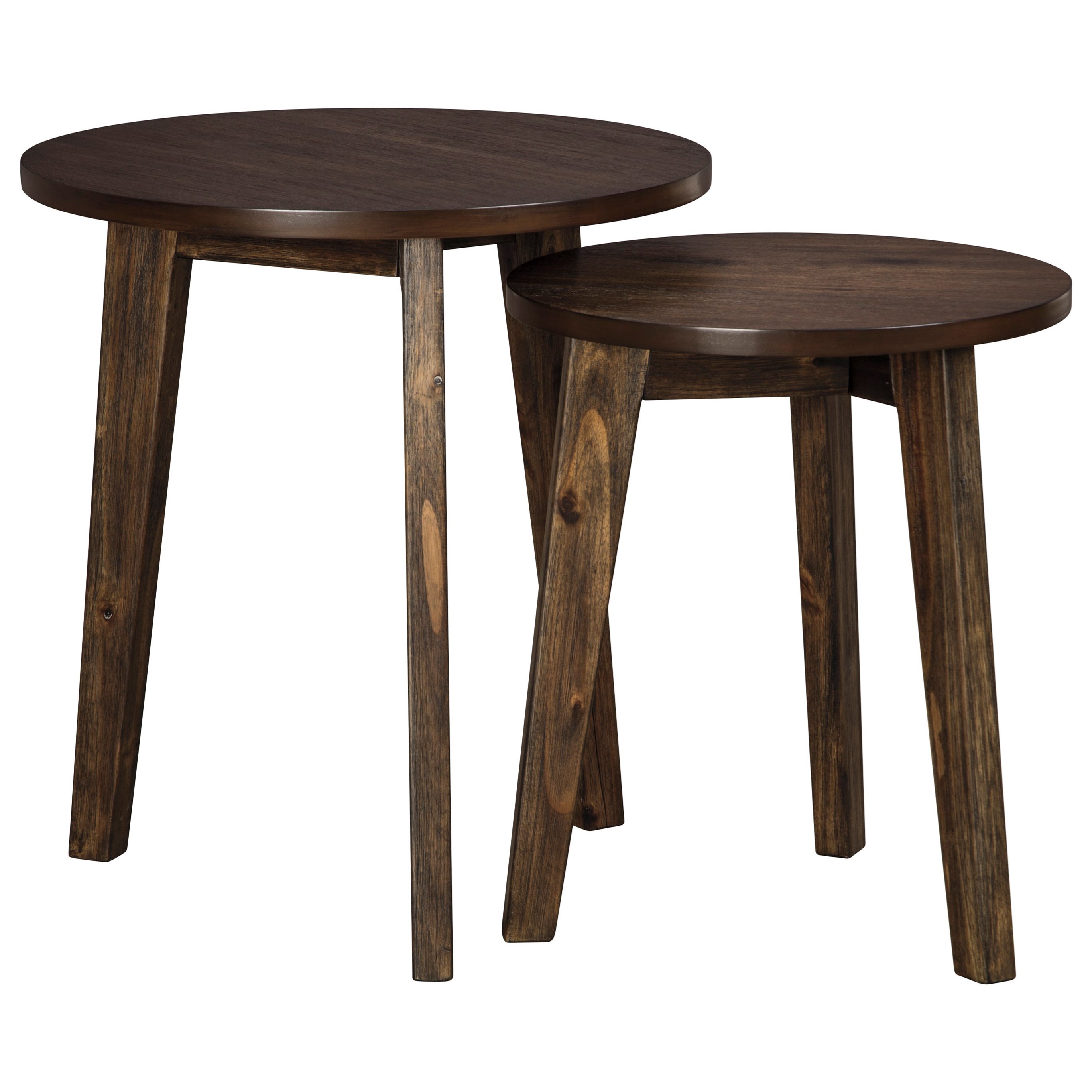 Signature Design By Ashley Clydmont A4000233 2 Piece Round Accent Table Set Northeast Factory Direct End Tables