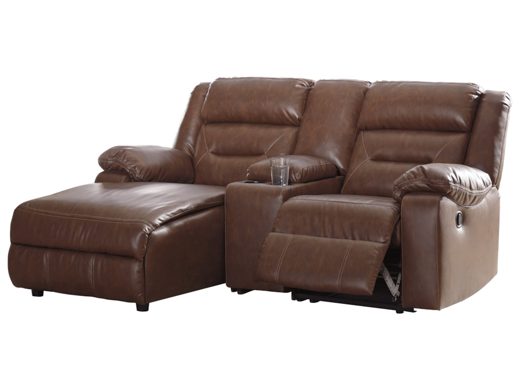 Coahoma 3 Piece Sectional Sofa With Chaise And Storage Console By Ashley Signature Design At Dunk Bright Furniture