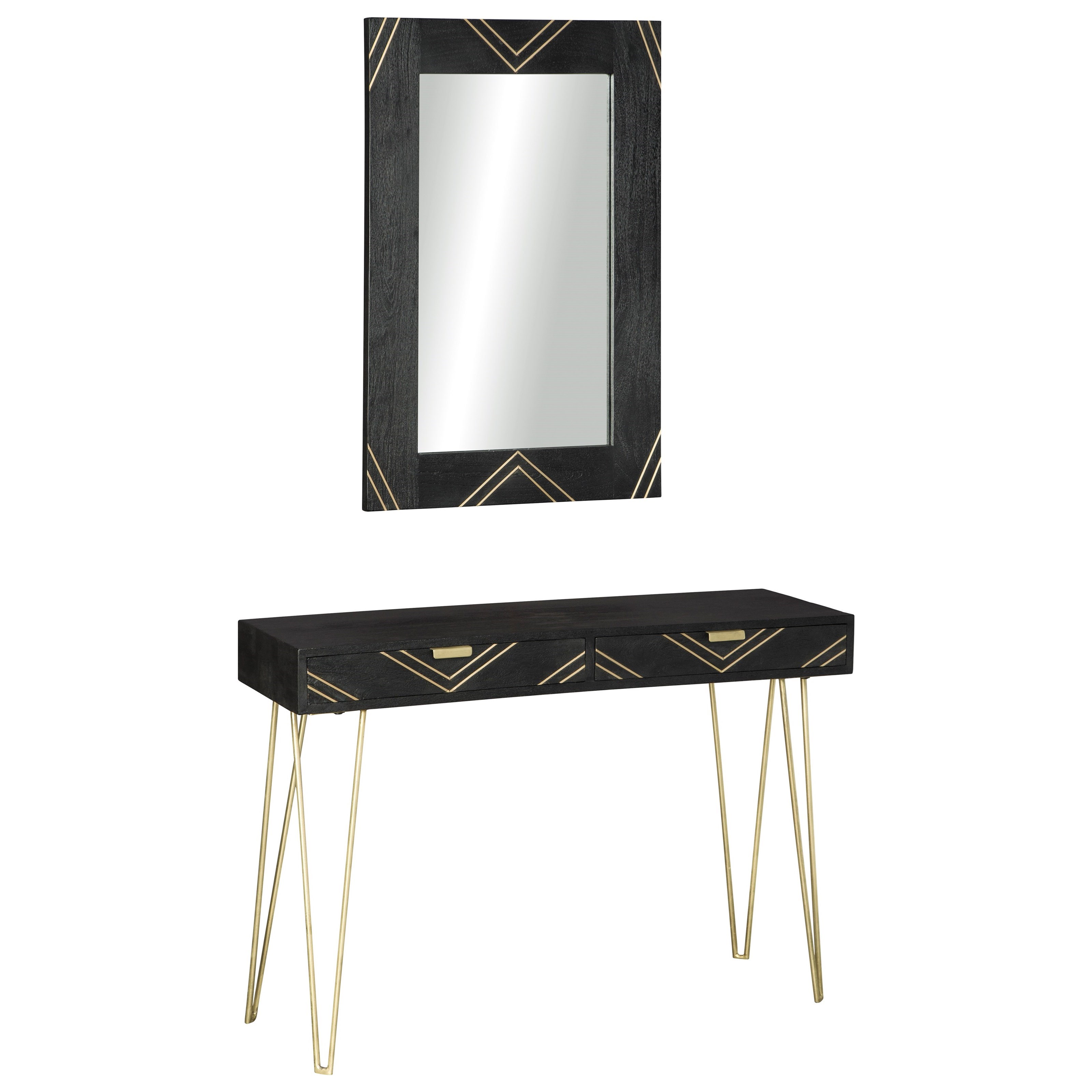 Signature Design By Ashley Coramont A4000212 Black Gold Finish