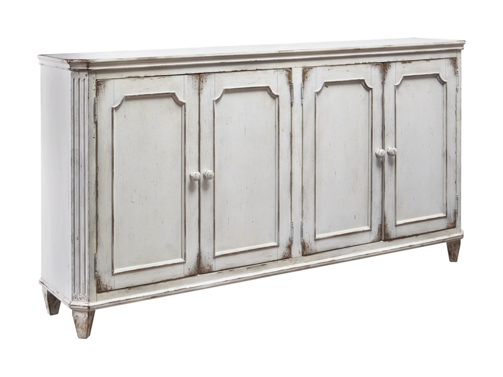 Mirimyn French Provincial Style Door Accent Cabinet In Antique White Mirimyn French Provincial Style Door Accent Cabinet In Antique White Finish