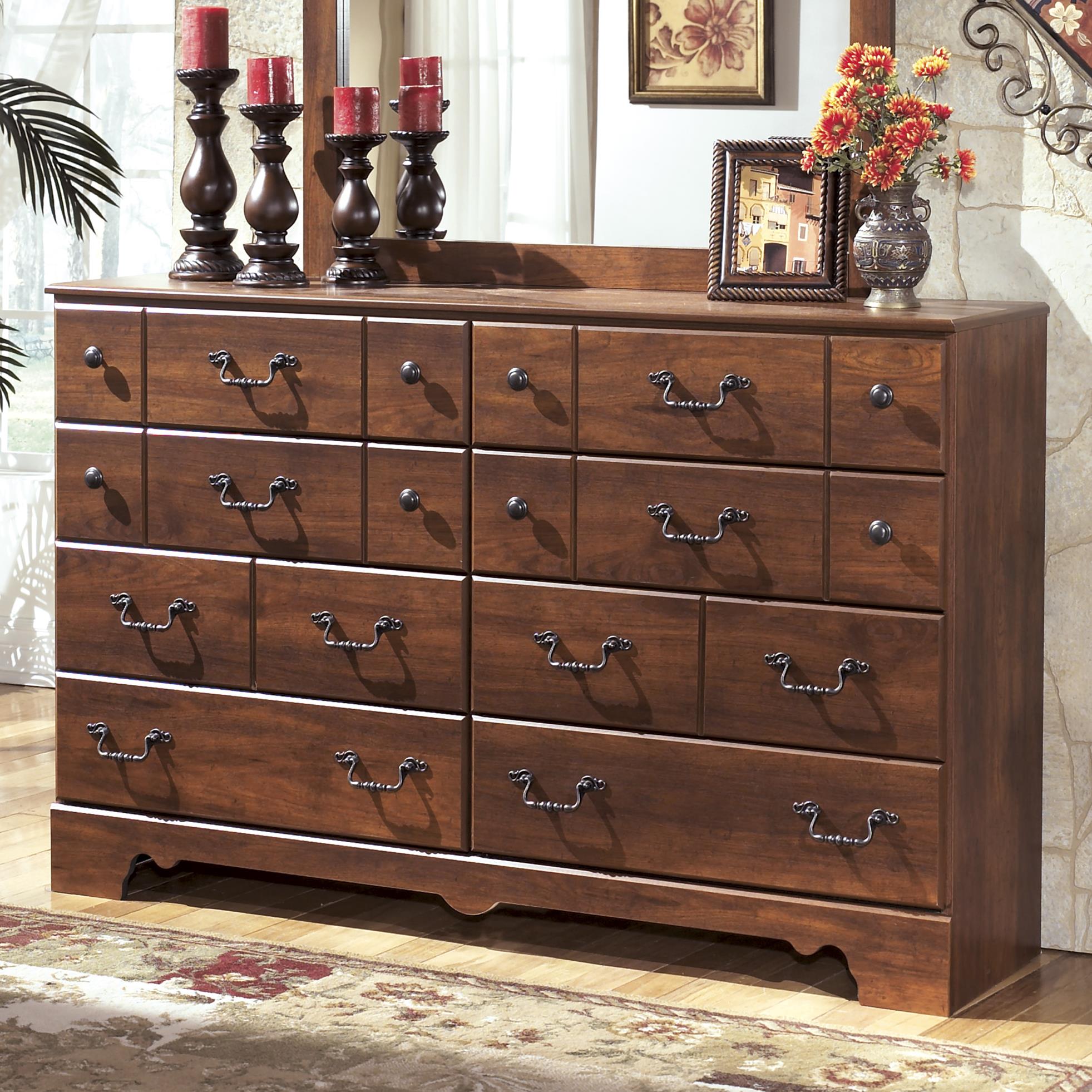 Signature Design Timberline 8 Drawer Dresser With Shaped Apron