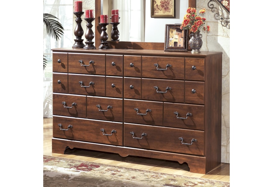 Signature Design Timberline 8 Drawer Dresser With Shaped Apron