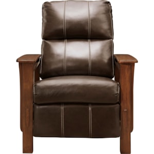 Signature Chandler Mission Style Leather High Leg Recliner Walker S Furniture High Leg Recliners