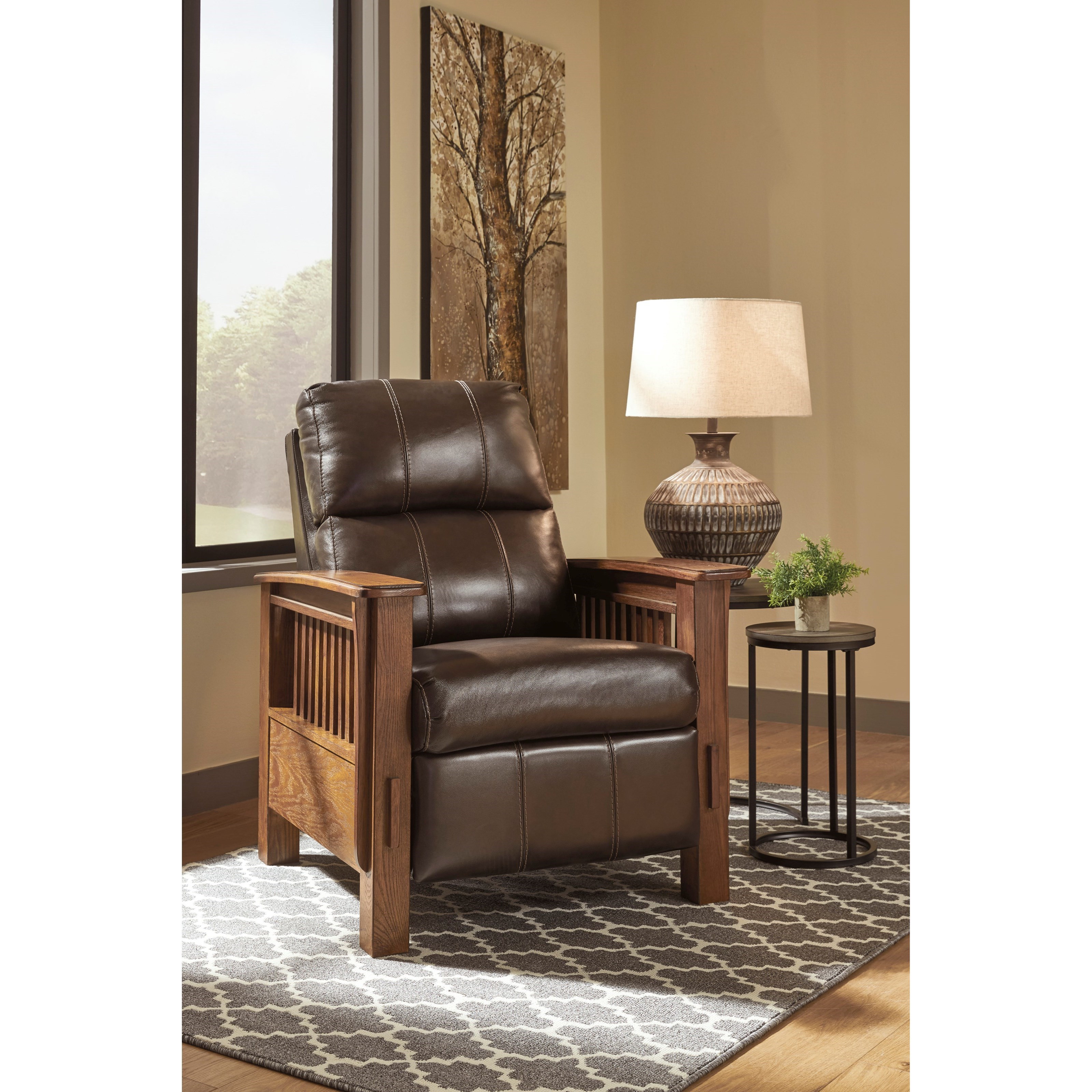 Signature Design By Ashley Cowlitz 3760226 Mission Style High Leg Recliner Northeast Factory Direct High Leg Recliners