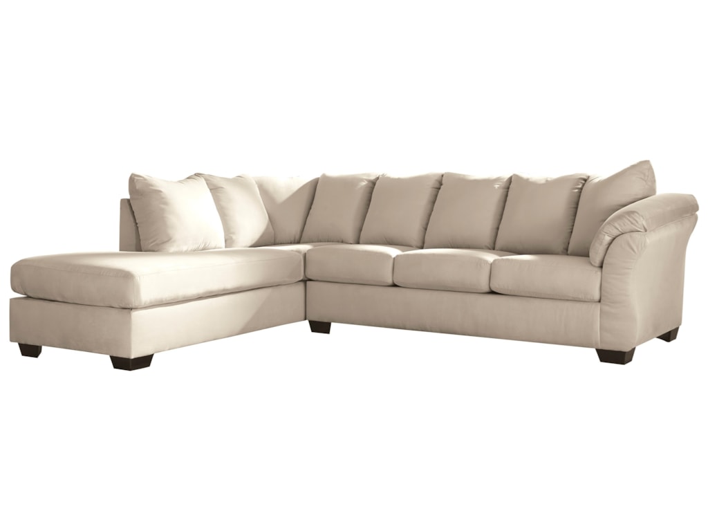 Darcy Stone Contemporary Sectional Sleeper Sofa With Left Chaise By Signature Design Ashley At Furniture And Liancemart