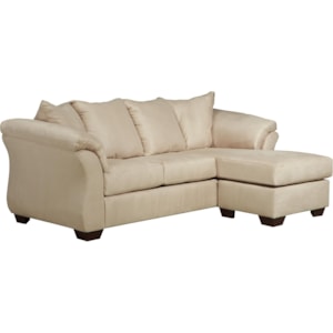 Whitman Stone Contemporary Sofa Chaise With Flared Back Pillows Ruby Gordon Home Sectional Sofas