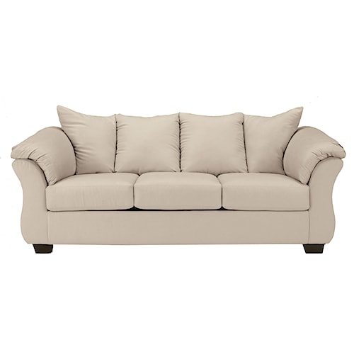Styleline Byron 7500038 Contemporary Stationary Sofa With Flared Styleline Byron Contemporary Stationary Sofa With Flared Back Pillows