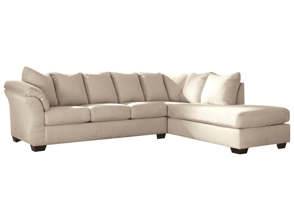 Darcy Stone Contemporary Sectional Sleeper Sofa With Right Chaise By Signature Design Ashley At Houston S Yuma Furniture