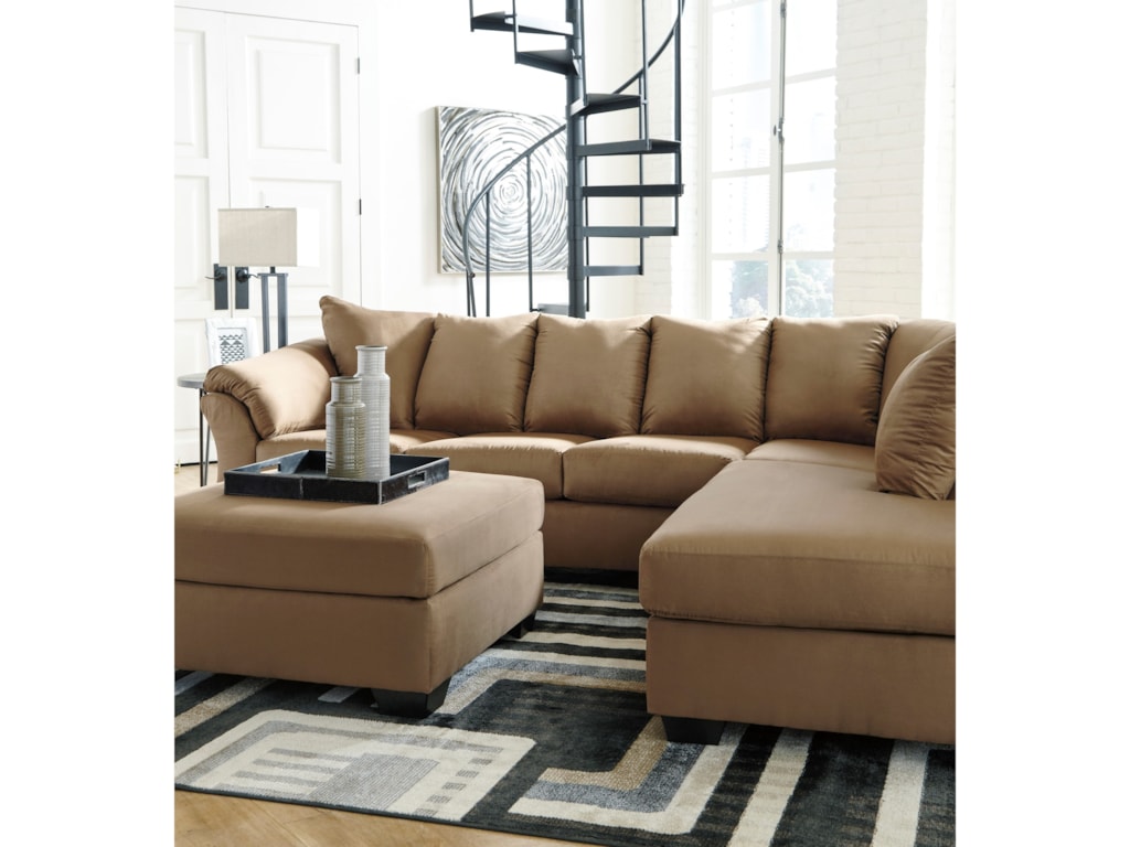 Signature Design By Ashley Darcy Mocha Contemporary 2 Piece Sectional Sofa With Right Chaise Royal Furniture Sectional Sofas Signature Design By Ashley Darcy Mocha Contemporary 2 Piece Sectional Sofa With Right Chaise Royal Furniture Sectional Sofas