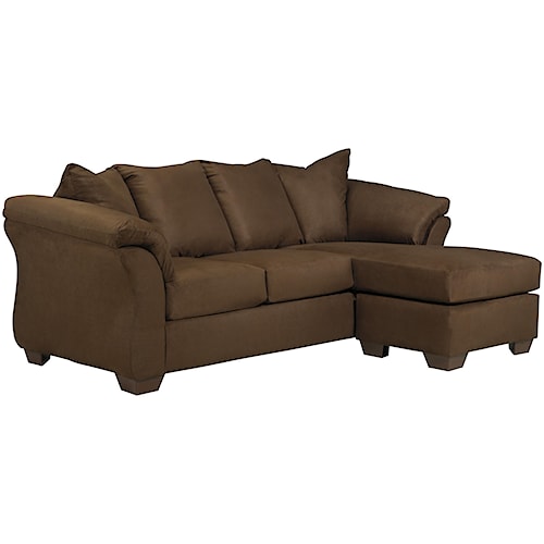 Signature Design By Ashley Darcy Cafe Contemporary Sofa Chaise Signature Design By Ashley Darcy Cafe Contemporary Sofa Chaise With Flared Back Pillows