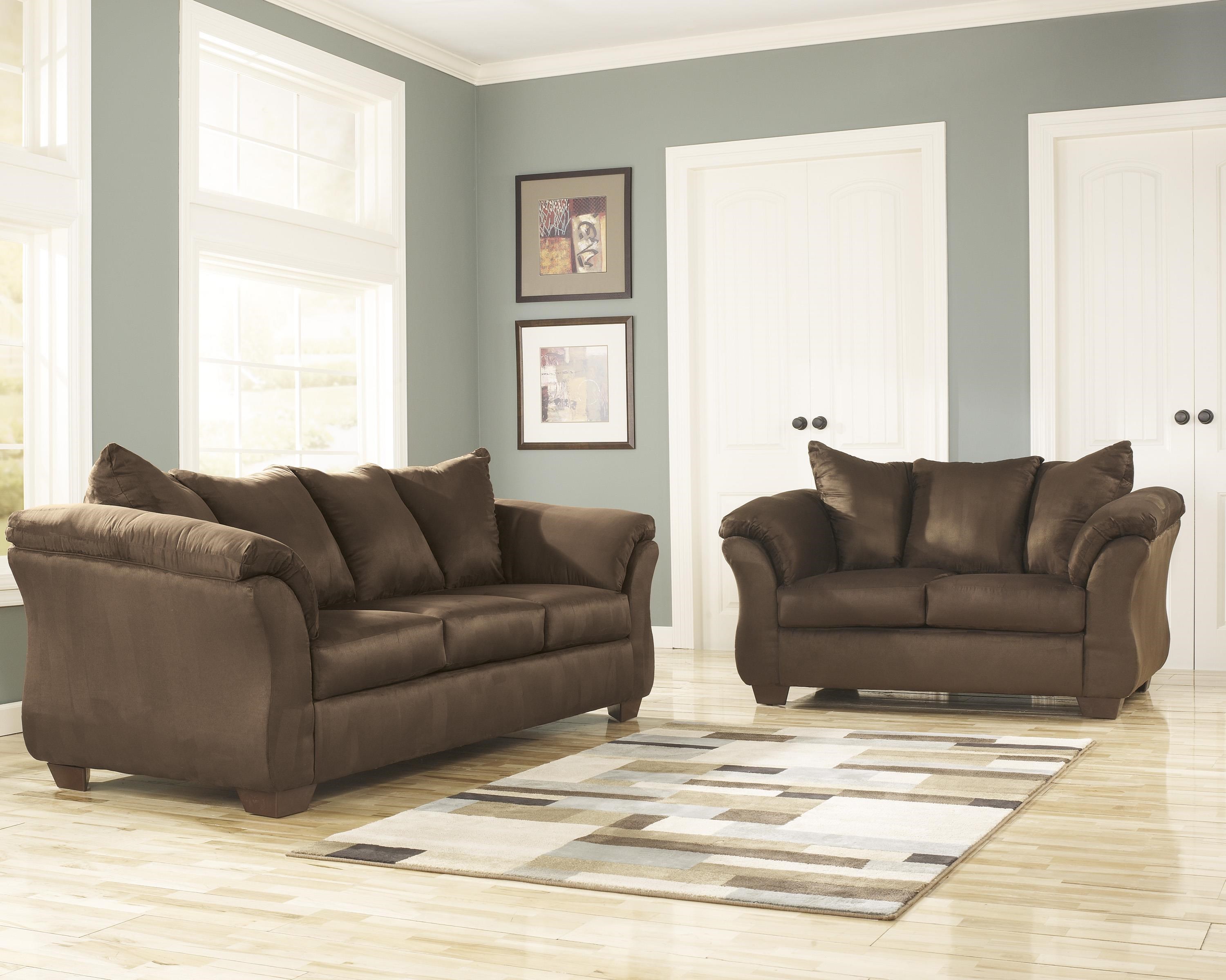 Darcy Cafe Sofa Loveseat And Recliner Set
