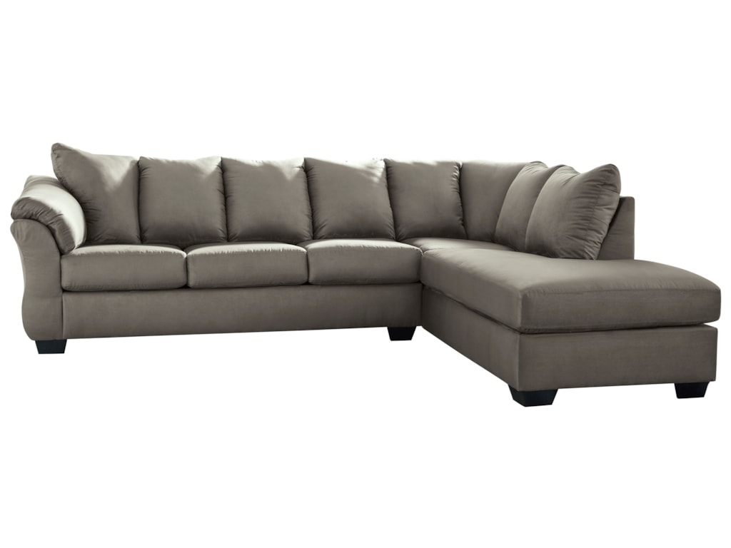 Vendor 3 Darcy Cobblestone Contemporary 2 Piece Sectional Sofa Contemporary 2 Piece Sectional Sofa