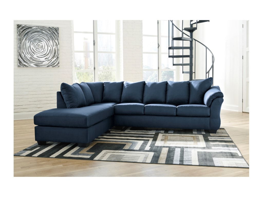 Signature Design By Ashley Darcy Blue Contemporary 2 Piece Signature Design By Ashley Darcy Blue