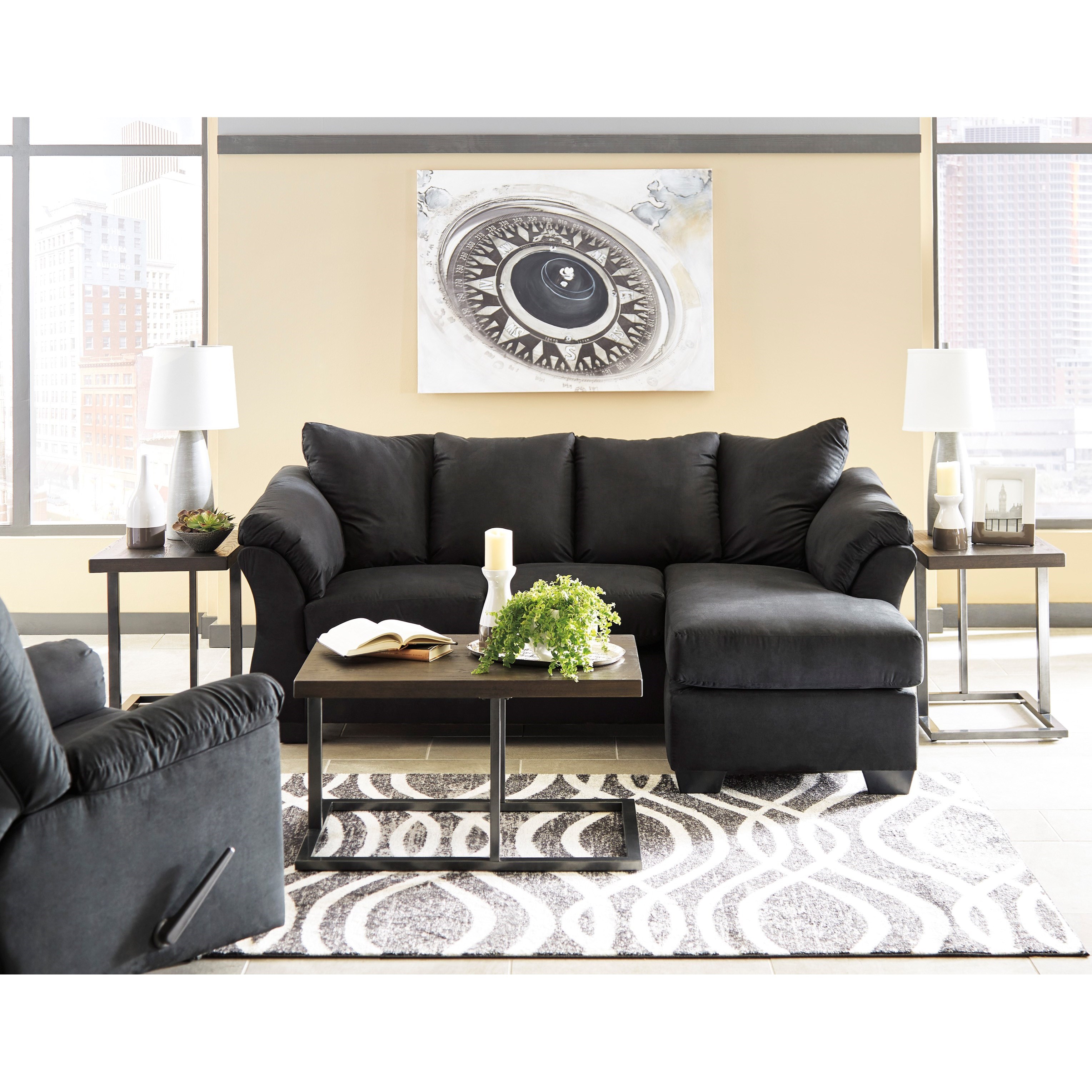 Signature Design By Ashley Darcy Black Stationary Living Room