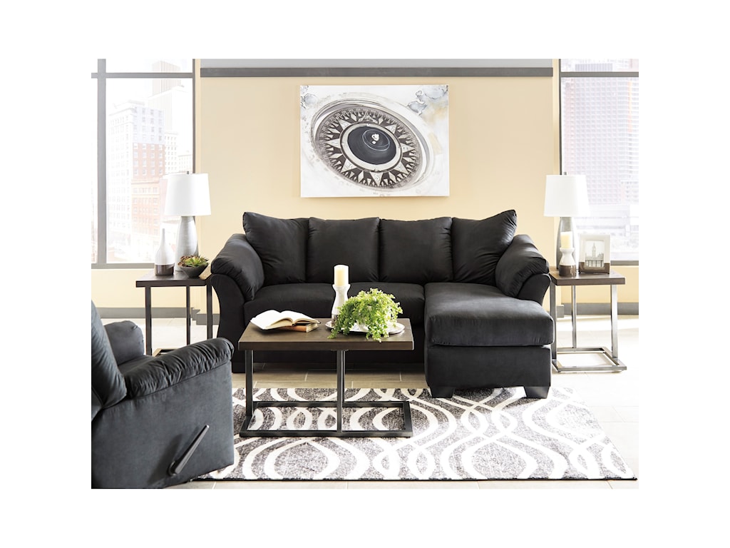 Signature Design By Ashley Darcy Black Stationary Living Room