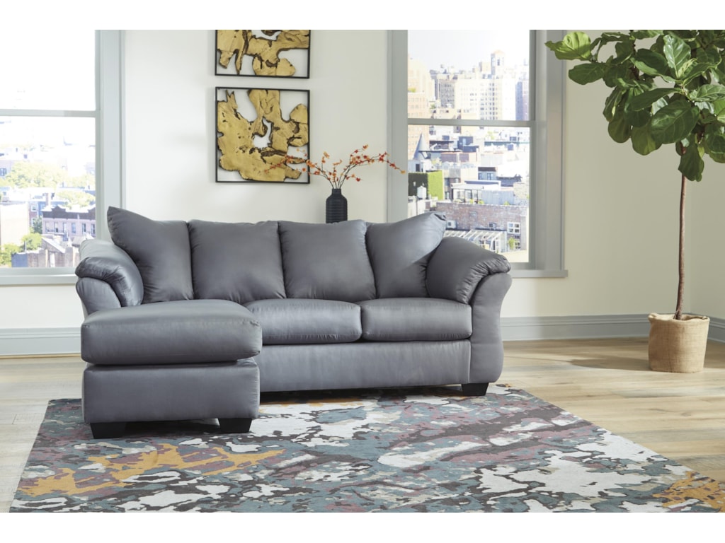 Signature Design By Ashley Darcy Steel 7500918 35 14 Chaise Sofa Signature Design By Ashley Darcy
