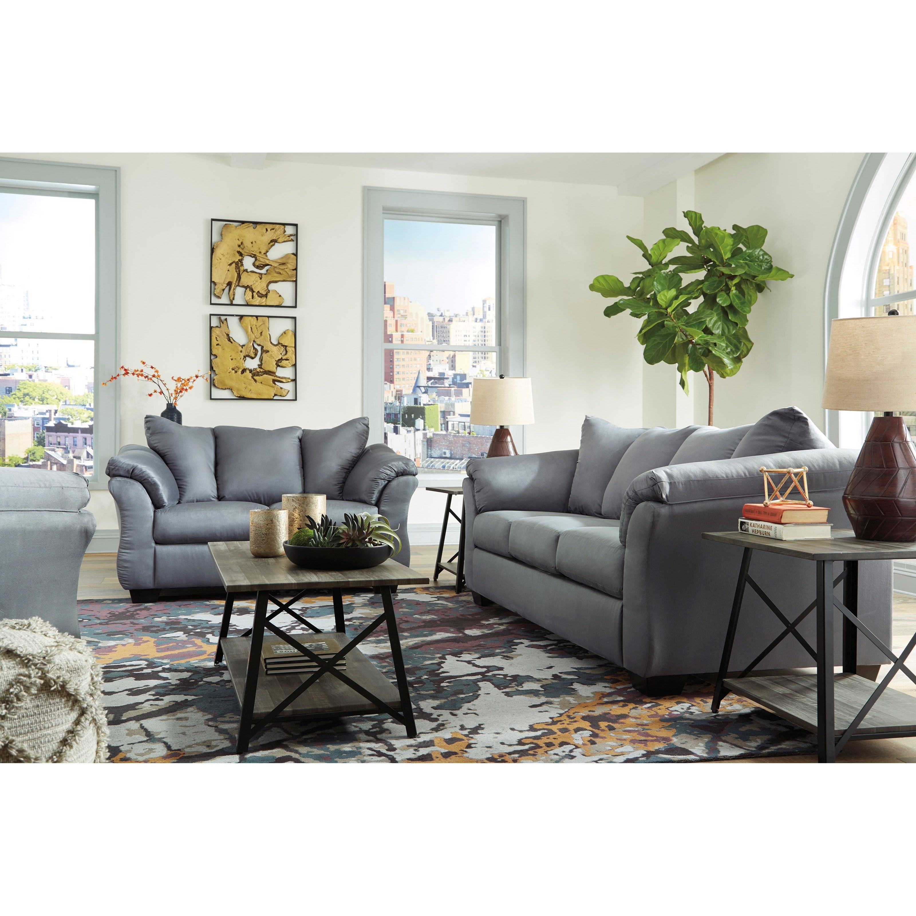 Ashley Signature Design Darcy Steel Contemporary Full Sleeper