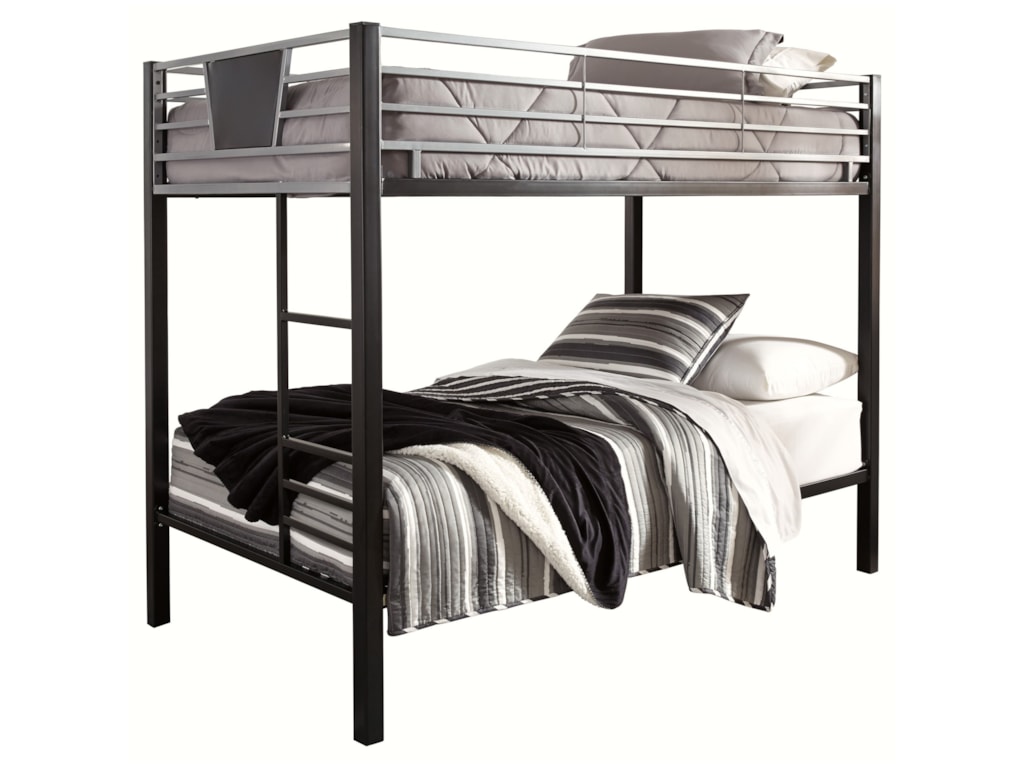 Signature Design By Ashley Dinsmore Twin Twin Metal Bunk Bed W Ladder Royal Furniture Bunk Beds Ashley Bunk Beds With Stairs
