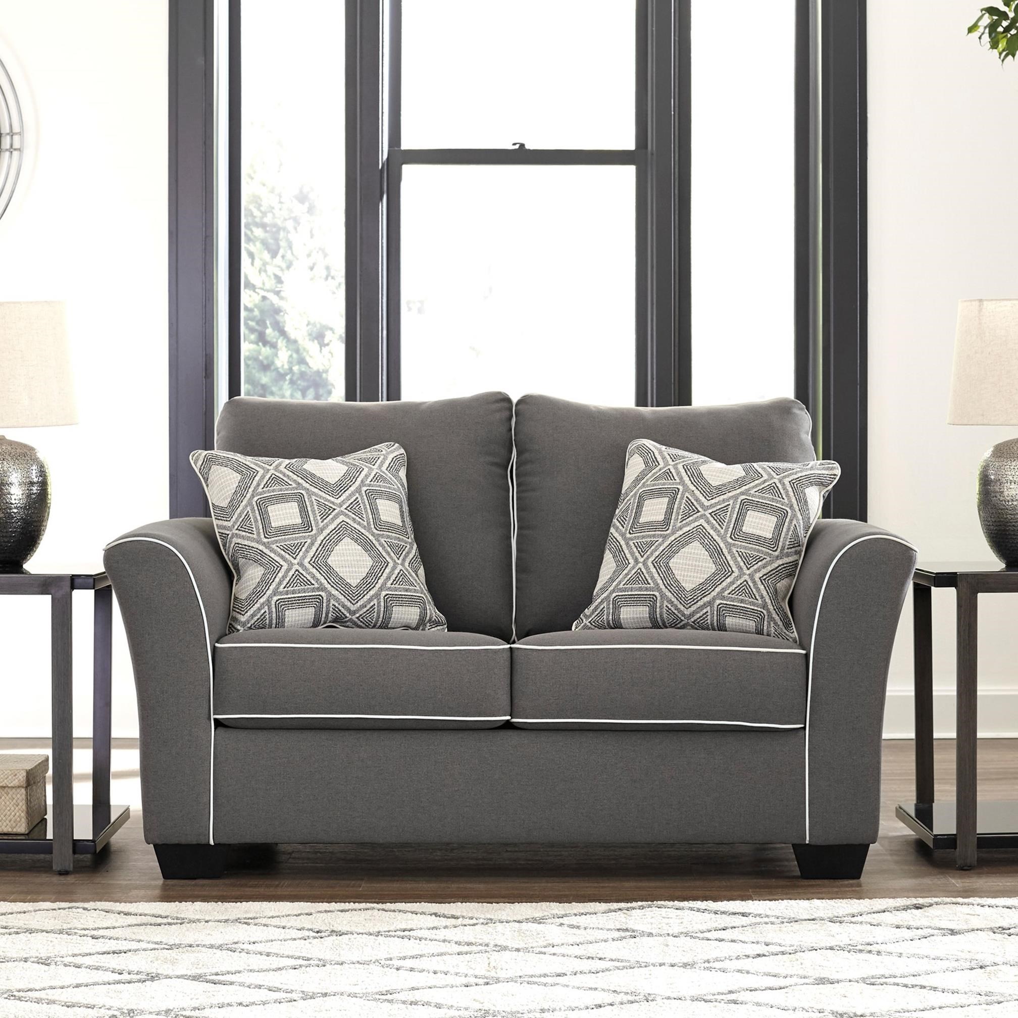 Signature Design By Ashley Domani 9850435 Contemporary Loveseat Lapeer Furniture Mattress Center Loveseats