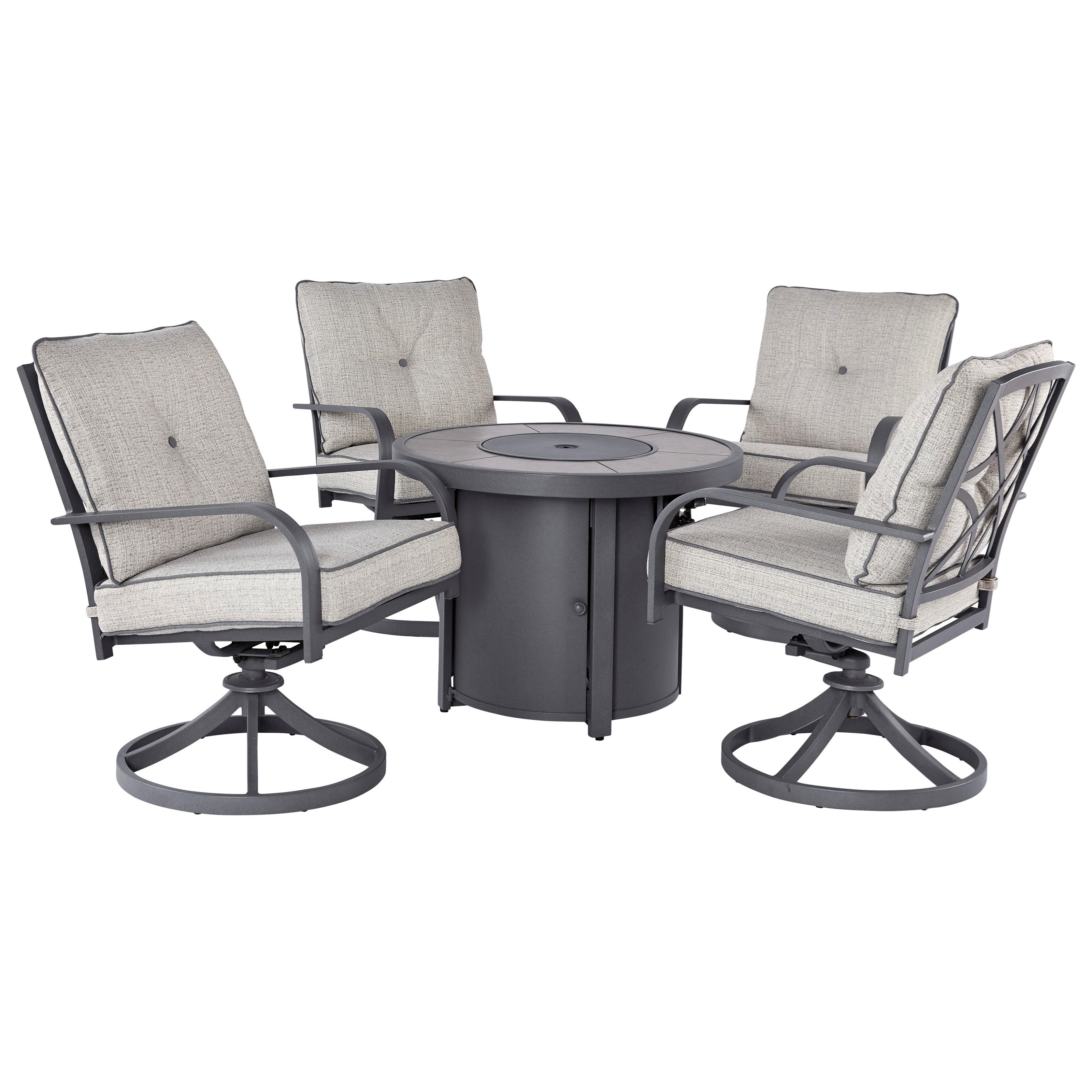 Signature Design By Ashley Donnalee Bay 5 Piece Fire Pit Chat Set