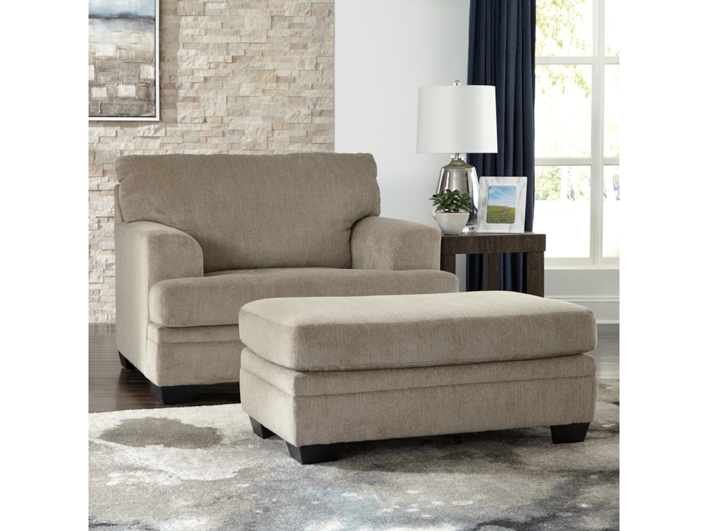 Signature design by ashley dorstenchair and a half with ottoman