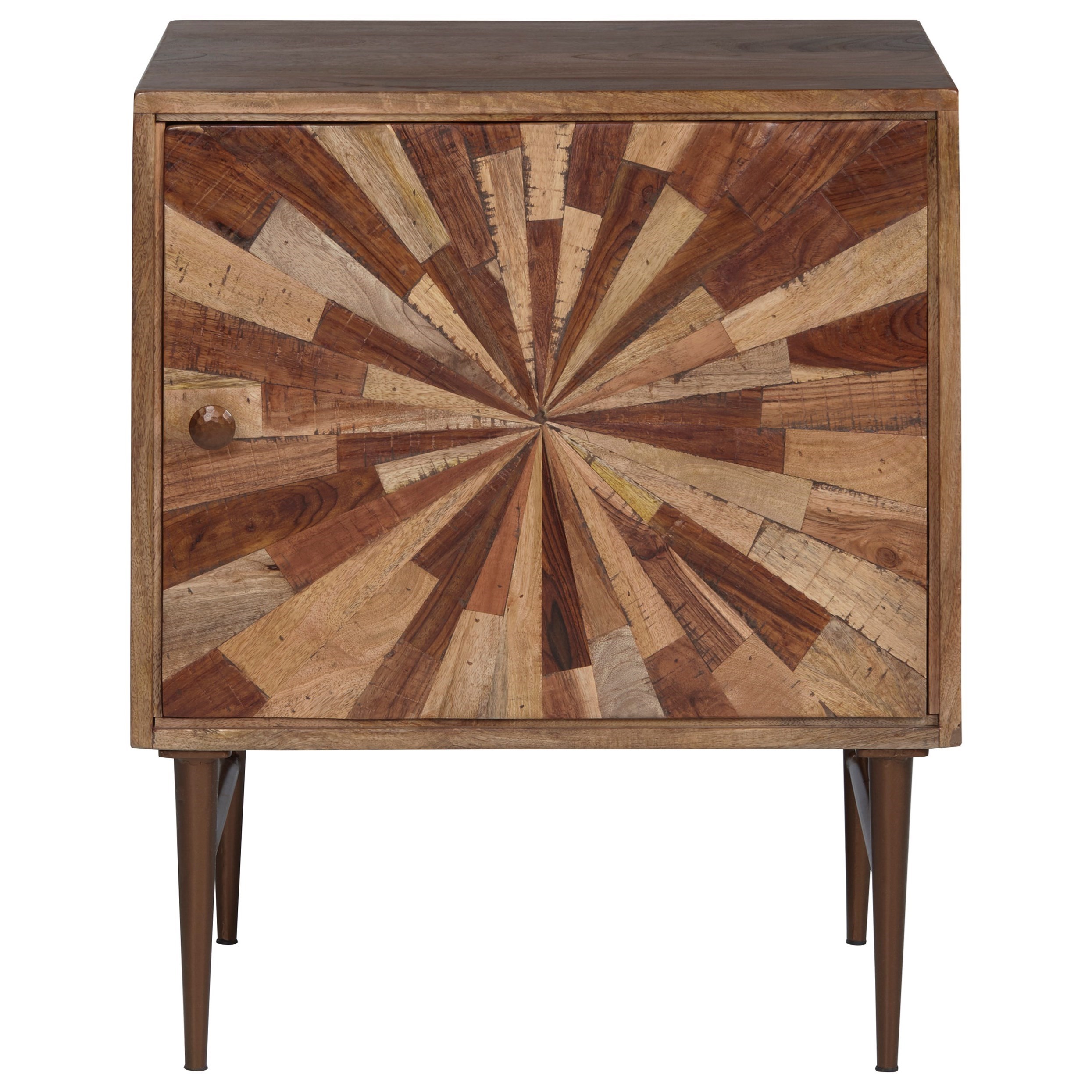 Signature Design By Ashley Dorvale A4000266 Mid Century Modern Accent Cabinet With Starburst Design Northeast Factory Direct Accent Chests