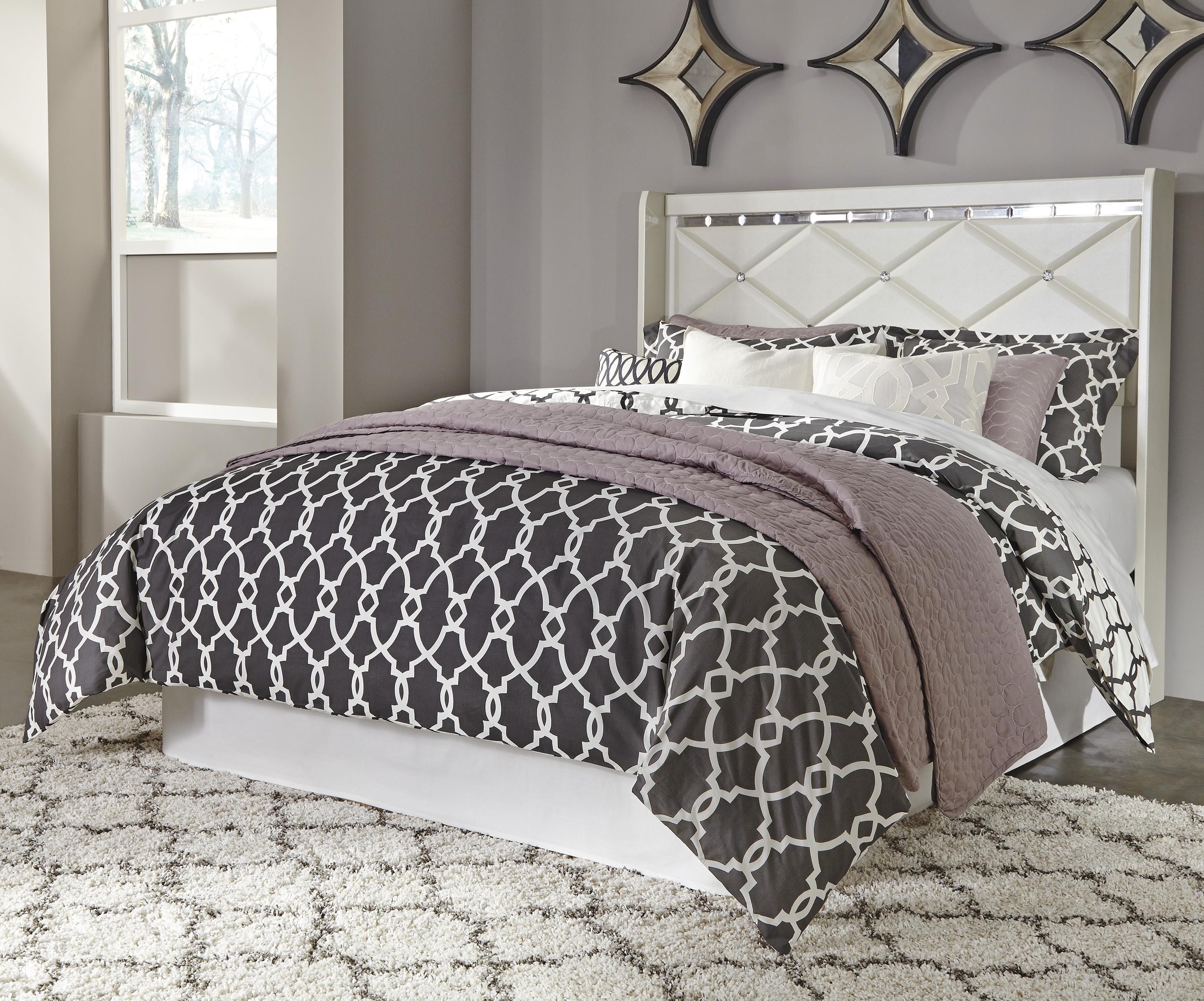 Signature Design By Ashley Dreamur Queen Panel Headboard With Faux Crystals Royal Furniture Headboards