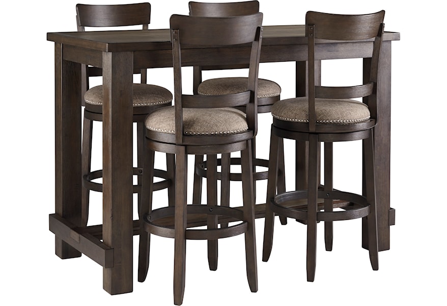 Drewing Five Piece Chair Pub Table Set By Signature Design By Ashley At Houstons Yuma Furniture