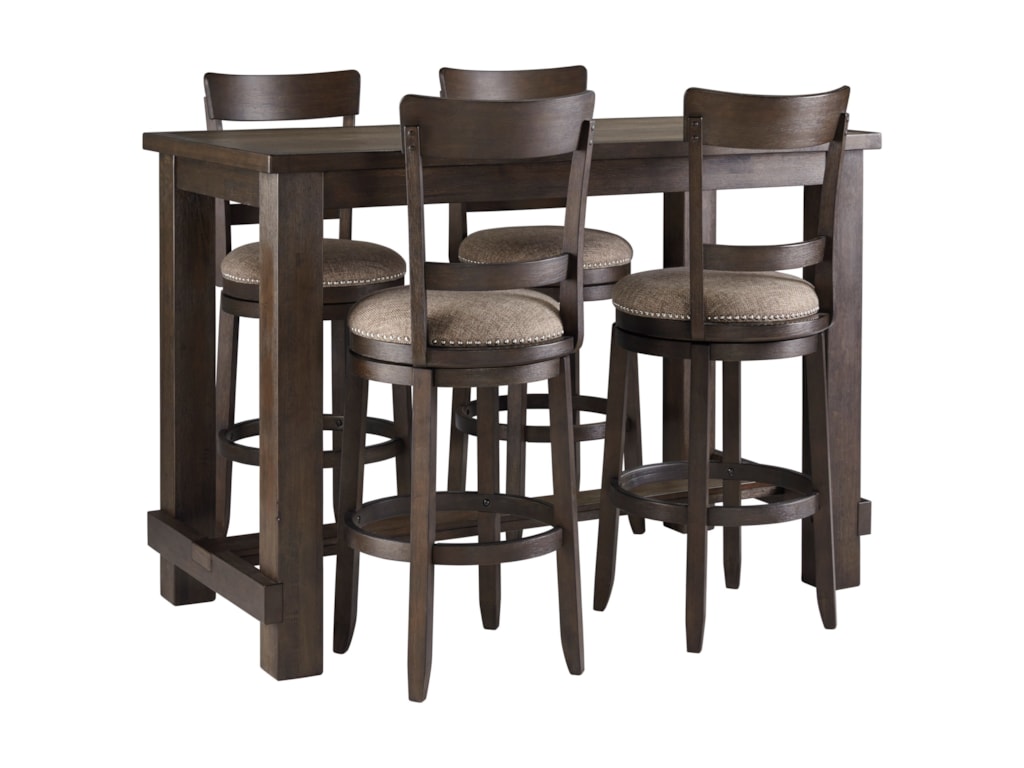 Signature Design By Ashley Drewing Five Piece Chair Pub Table Set Royal Furniture Pub Table And Stool Sets Signature Design By Ashley Drewing Five Piece Chair Pub Table Set Royal Furniture Pub Table And Stool Sets