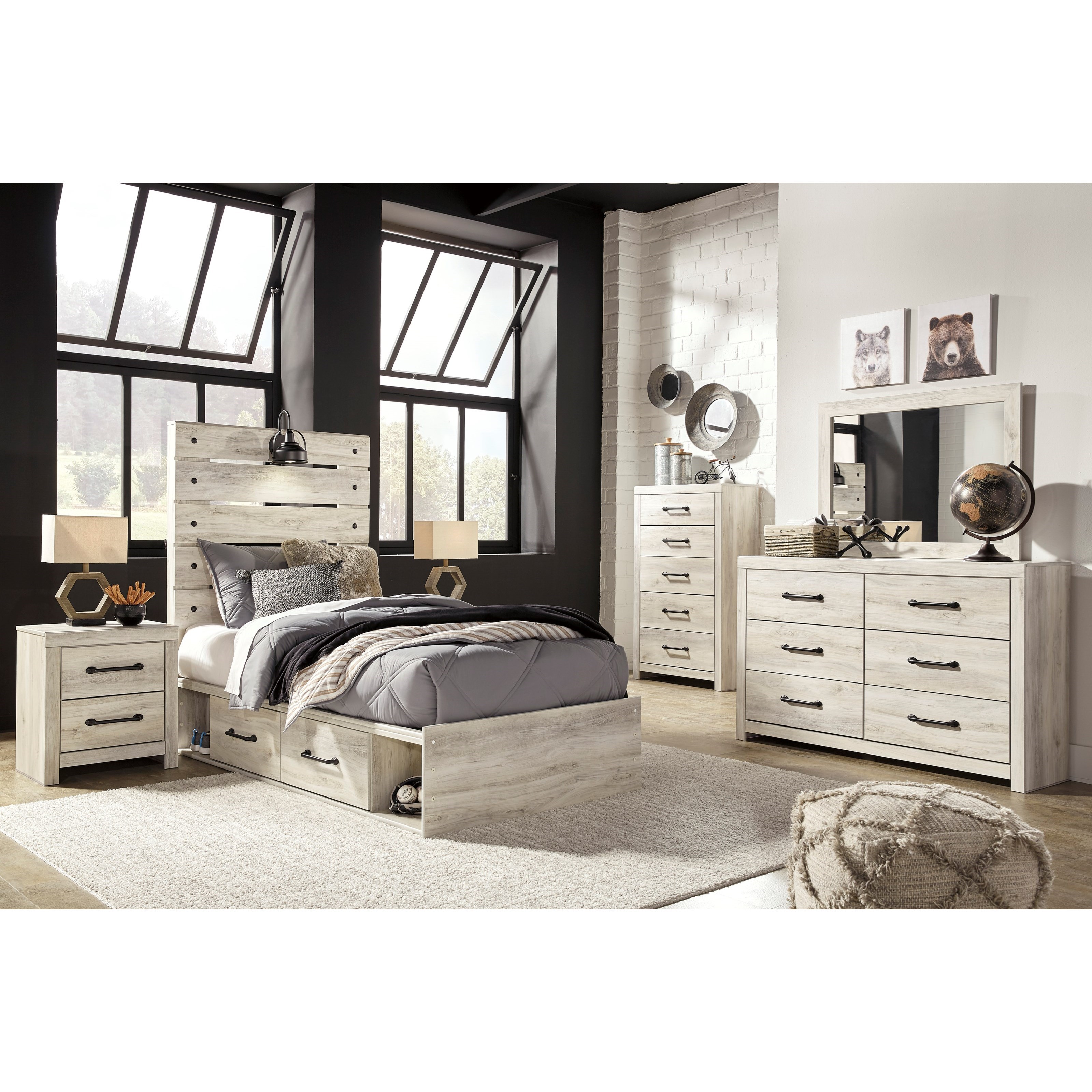 Signature Design By Ashley Cambeck Rustic Twin Storage Bed With 4