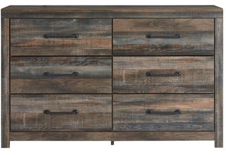 Signature Design By Ashley Drystan Rustic 6 Drawer Dresser With