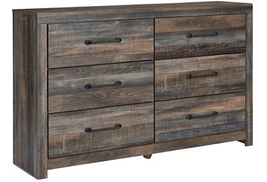 Signature Design By Ashley Drystan B211 31 Rustic 6 Drawer Dresser B211 31 Rustic 6 Drawer Dresser