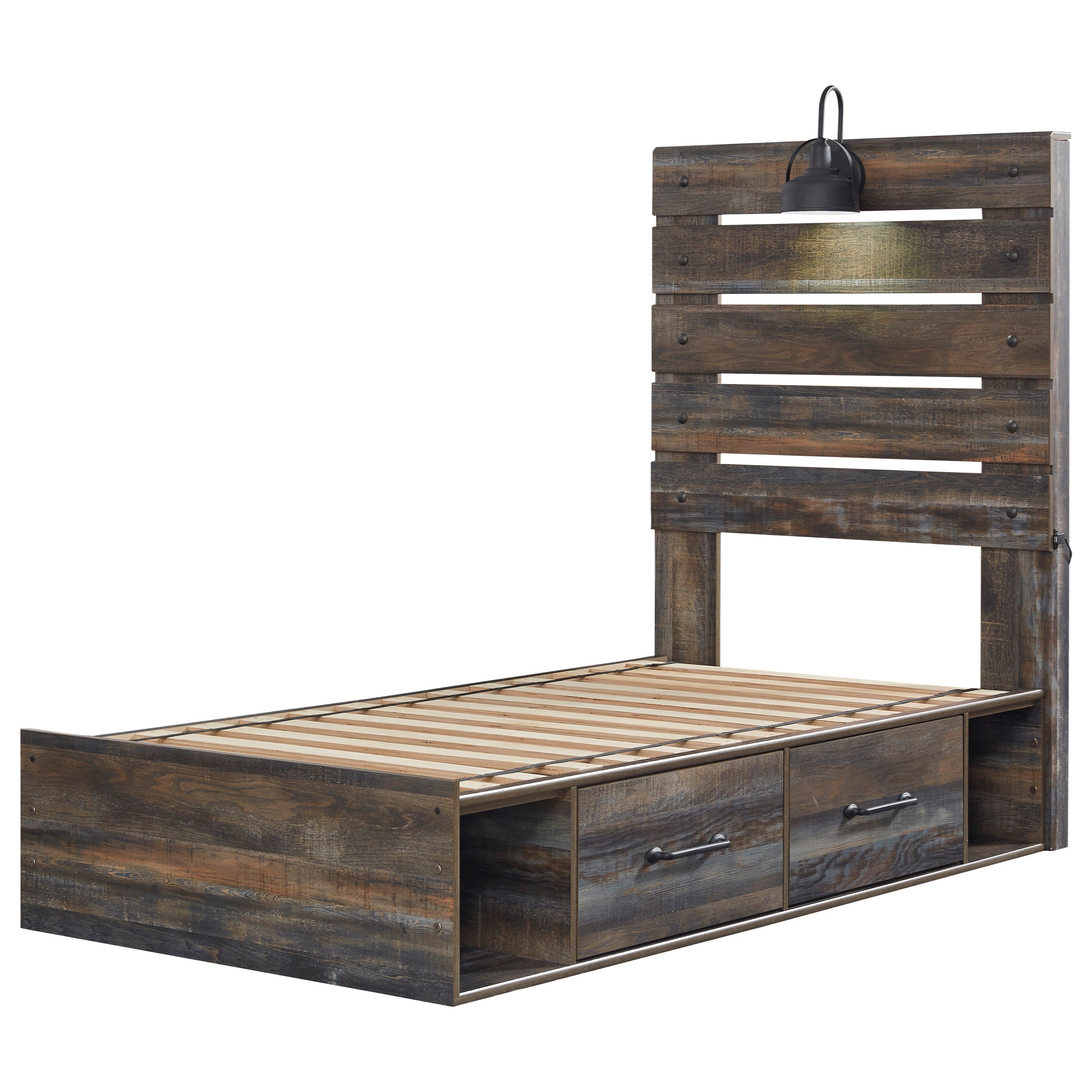 Signature Design By Ashley Drystan Rustic Twin Storage Bed With 4