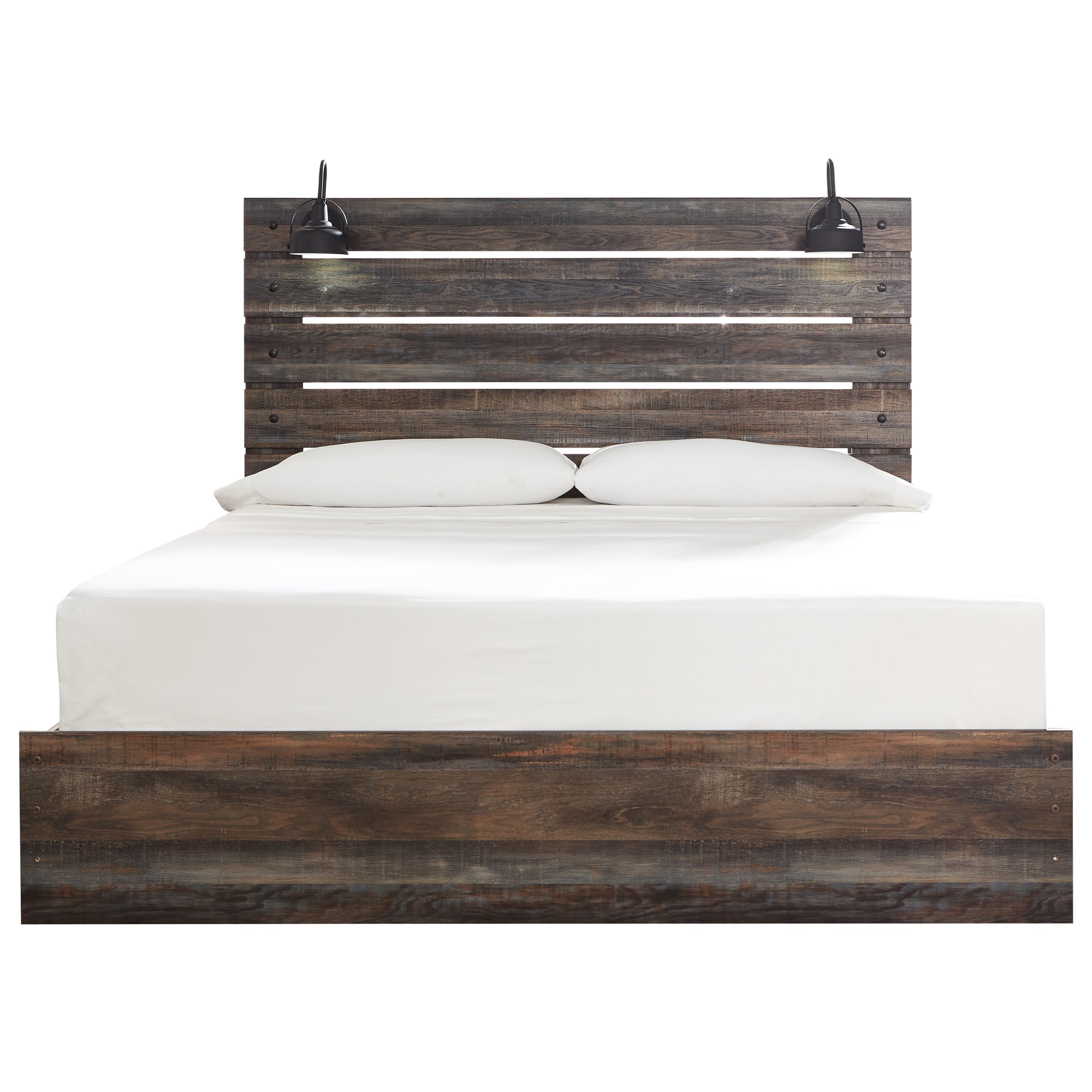 beds with lights in headboard