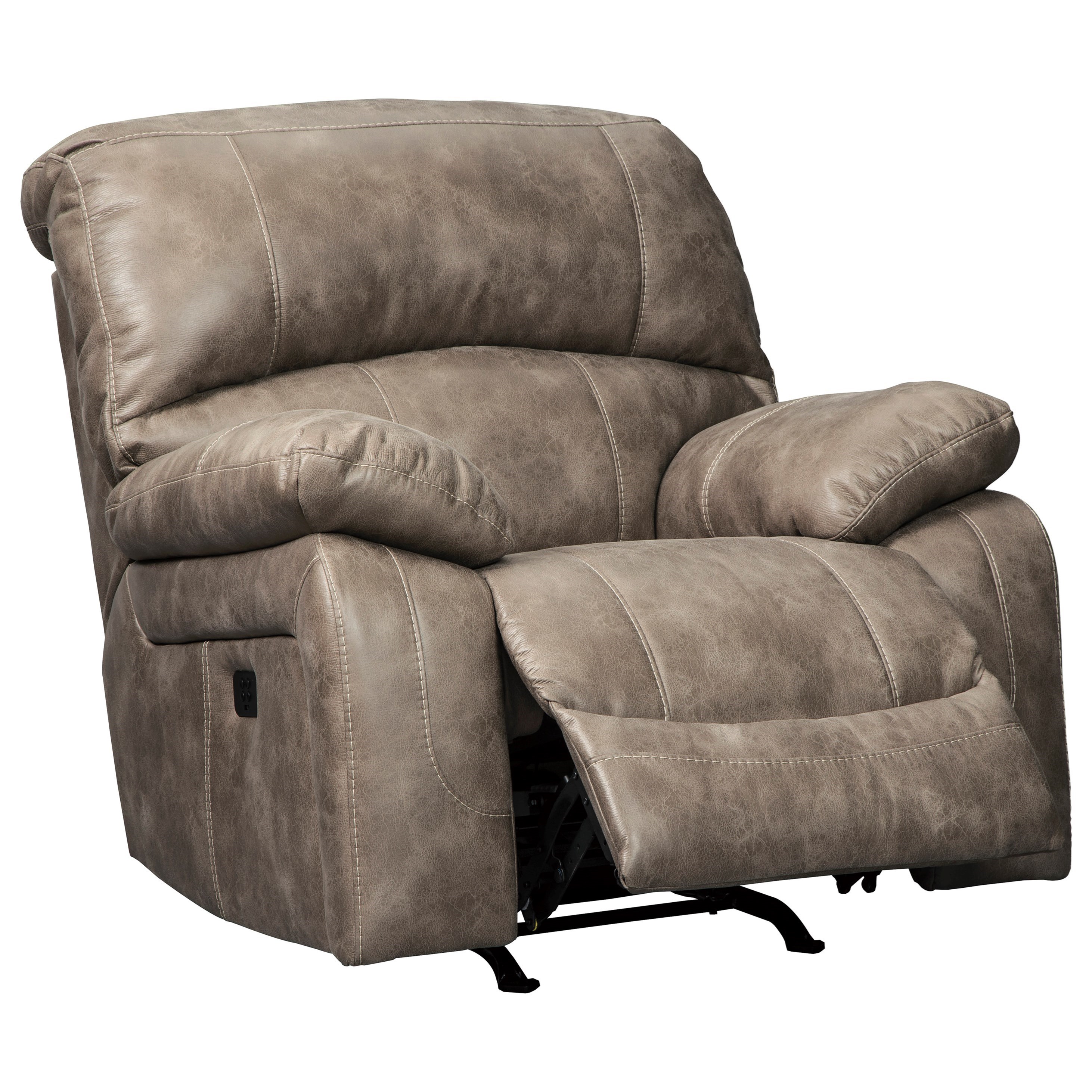 leather power glider recliner with power adjustable headrest