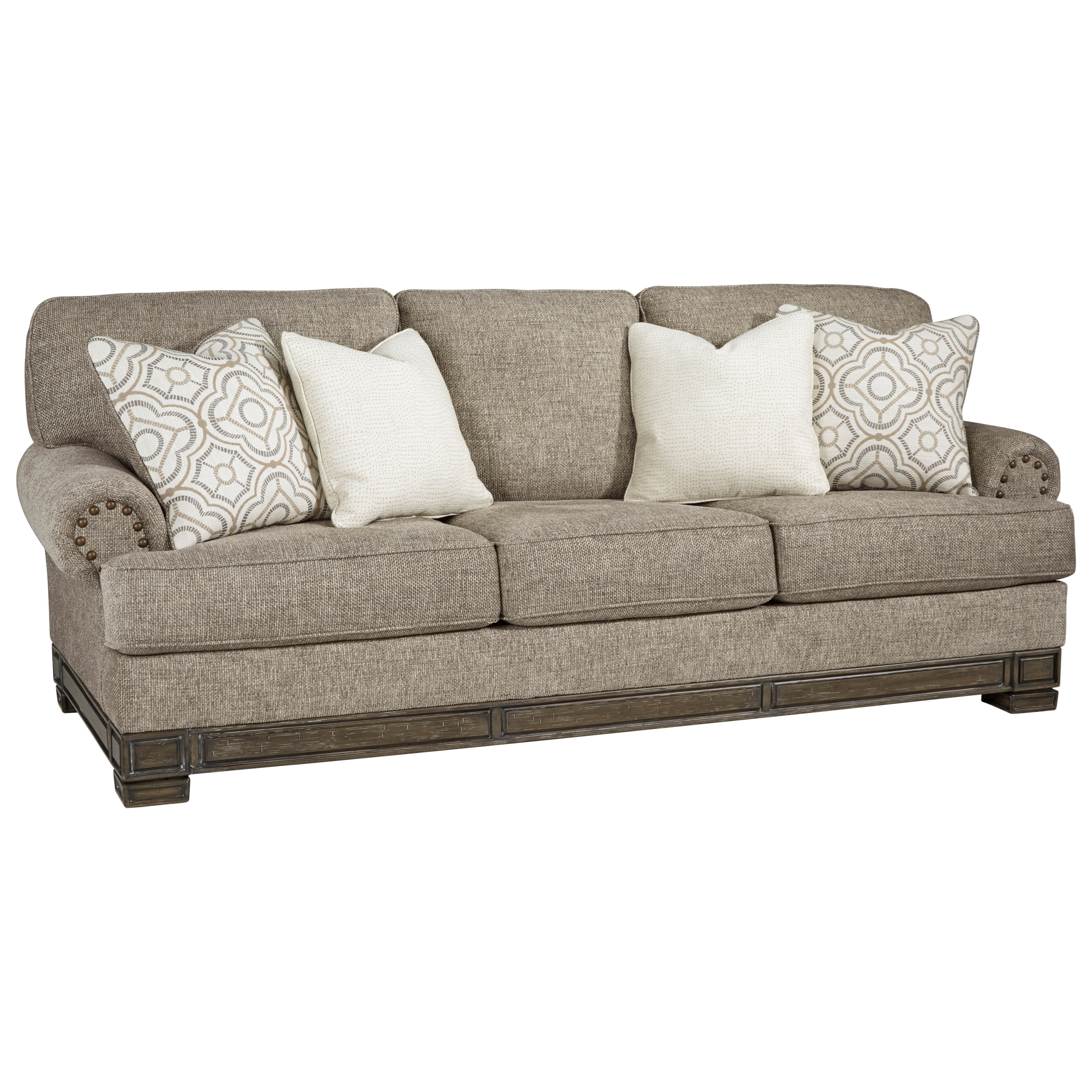 Signature Design By Ashley Einsgrove Traditional Sofa With Nailhead Trim Sheely S Furniture Appliance Sofas