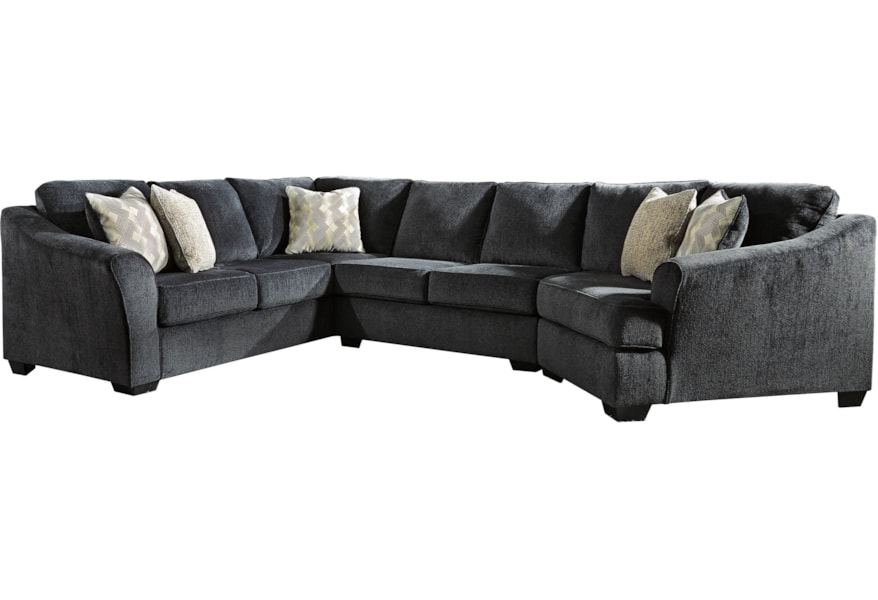 signature eltmann 3 piece sectional with right cuddler walker s furniture sectional sofas