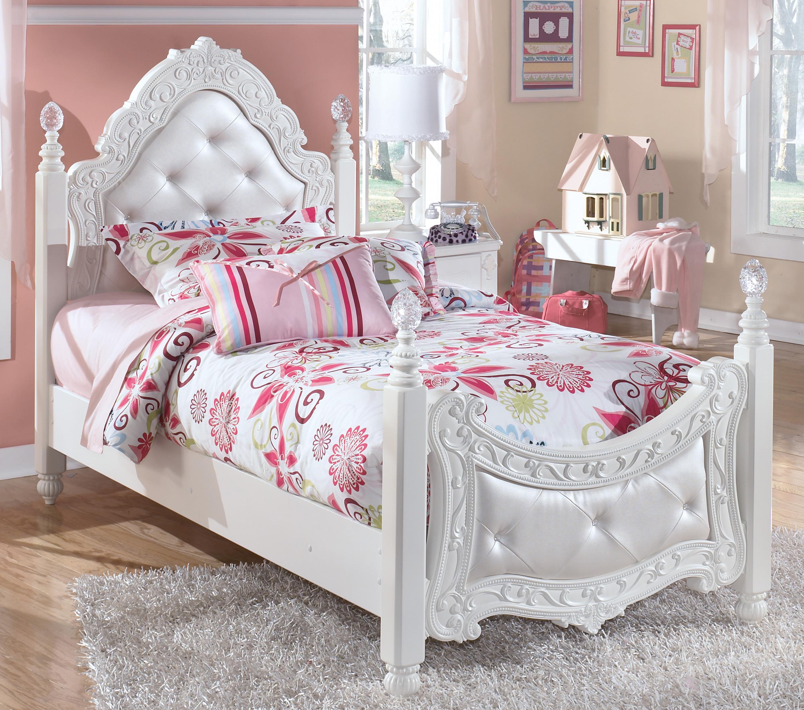 Furniture of America Ashley Fairy Tale Nightstand Pink & White 