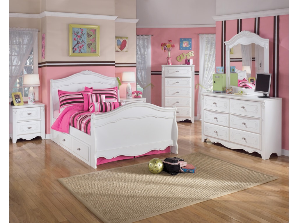 Signature Design By Ashley Exquisite Full Sleigh Bed With Under