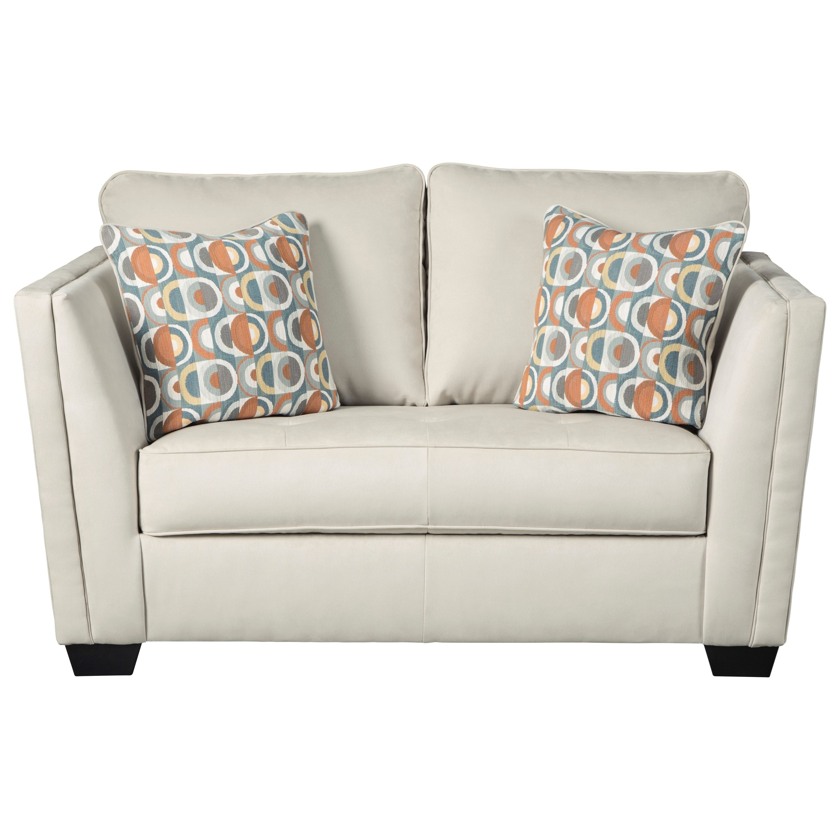Signature Design By Ashley Filone Contemporary Loveseat With Seat Tufting Royal Furniture Loveseats
