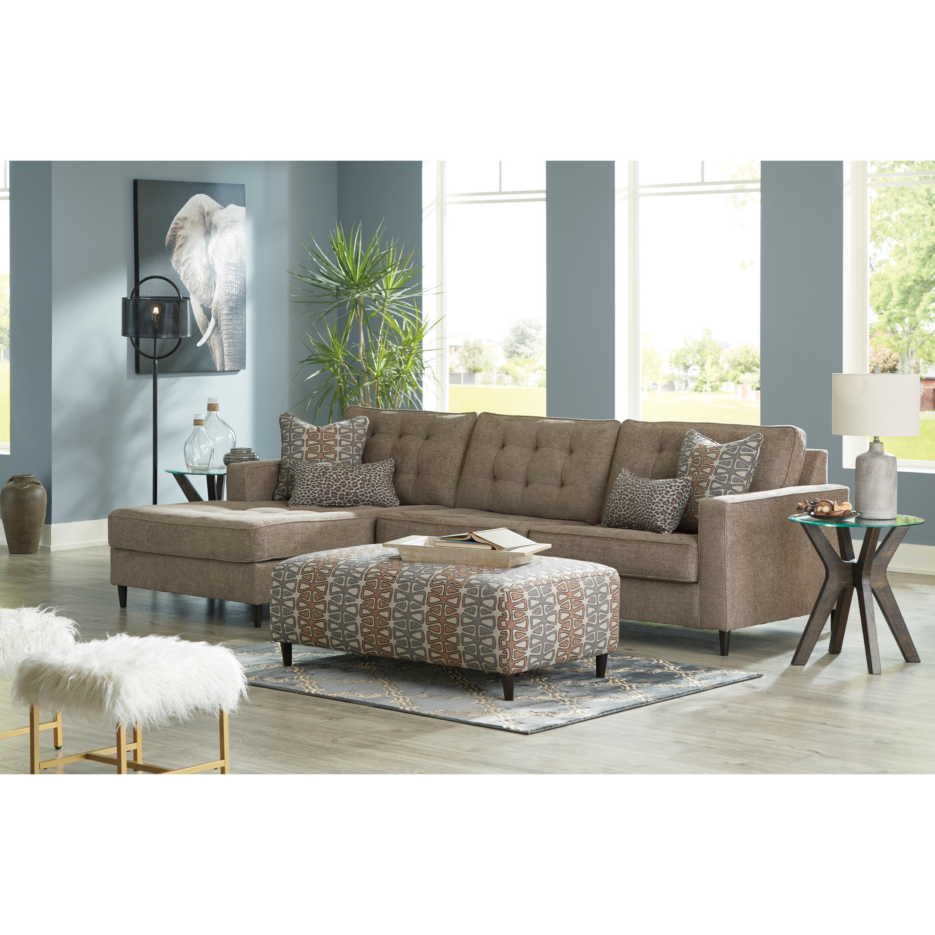 Signature Design By Ashley Flintshire Living Room Group Sam Levitz Outlet Stationary Living Room Groups