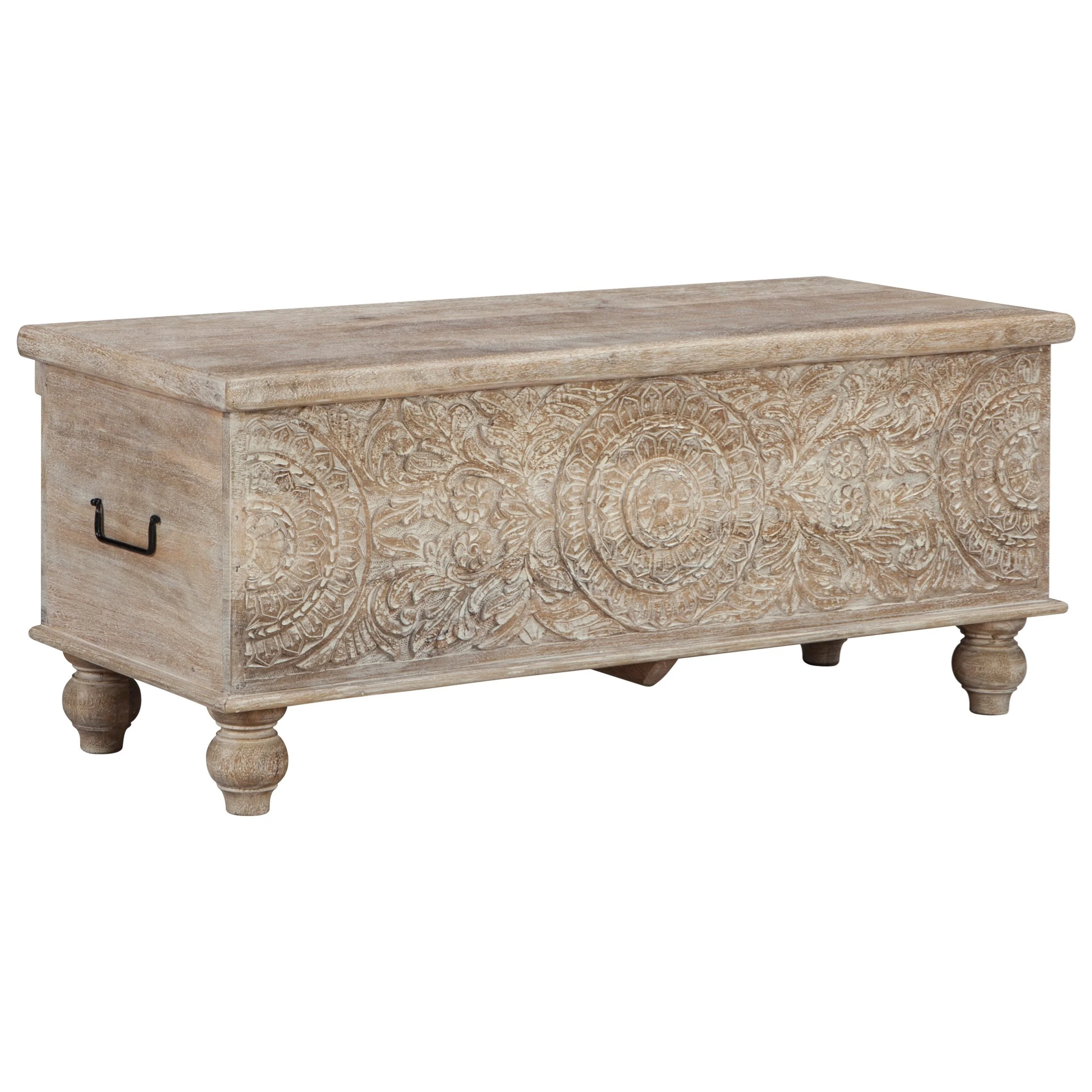 Signature Design by Ashley Fossil Ridge A4000039 Solid Wood Accent Storage  Bench | Furniture Fair - North Carolina | Bench
