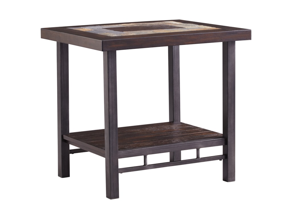 Ashley Signature Design Gallivan Rectangular End Table With Slate Ashley Signature Design Gallivanrectangular End Table